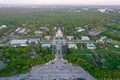 Expocenter with green parks around Royalty Free Stock Photo