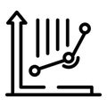 Exponent diagram icon, outline style Royalty Free Stock Photo