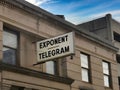 The Exponent Telegram Newspaper sign in Clarksburg WV USA
