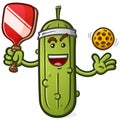 pickleball cartoon mascot character