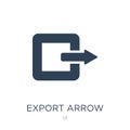 export arrow icon in trendy design style. export arrow icon isolated on white background. export arrow vector icon simple and