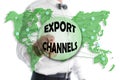 Export channels concept shown by a man