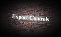 Export Controls Word Cloud. Core Concepts in Strategic Trade and Technology Security Royalty Free Stock Photo