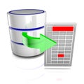 Export data from a database Royalty Free Stock Photo