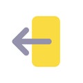 Export data flat color ui icon Royalty Free Stock Photo