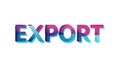 EXPORT Data Transfer Icon: Send Files and Information Out, vector design Generative AI Royalty Free Stock Photo