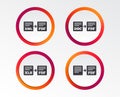 Export file signs. Convert DOC to PDF symbols. Royalty Free Stock Photo