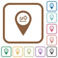 Export GPS map location simple icons