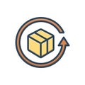 Color illustration icon for Export, exportation and smuggle