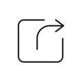 Export icon Simple thin outline
