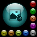 Export image icons in color illuminated glass buttons