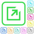 Export with inner arrow vivid colored flat icons icons