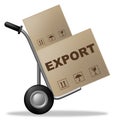 Export Package Indicates International Selling And Exportation