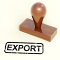 Export Stamp Showing Global Distribution Royalty Free Stock Photo
