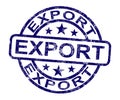 Export Stamp Showing Global Distribution Royalty Free Stock Photo