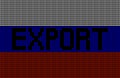 Export text over Russian flag barrels illustration