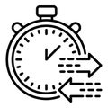 Export time icon, outline style Royalty Free Stock Photo
