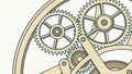 Exposed Clockwork Gears Intricate Mechanical Design, vector design Generative AI Royalty Free Stock Photo
