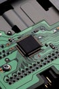 Exposed green electronic circuit board