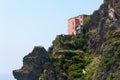Exposed house at cliffs of Manarola, Italy Royalty Free Stock Photo