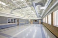 Exposed interior duct work in a school. Royalty Free Stock Photo