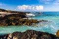 Exposed Lava on The Shore of Manini\'owali Beach Royalty Free Stock Photo