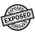 Exposed rubber stamp