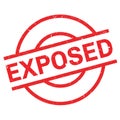 Exposed rubber stamp