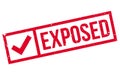 Exposed rubber stamp