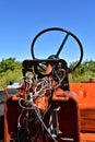 Electrical wiring of a steering column on an old tractor