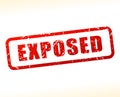 Exposed text buffered on white background Royalty Free Stock Photo