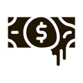 Exposing Fake Money Icon Vector Glyph Illustration