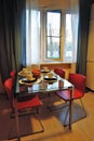 Exposition of apartments interiors. Dining room