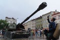 Exposition of Russian military equipment, which was destroyed in battles with the Ukrainian army