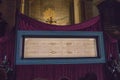 The Exposition of the Shroud of Turin in the Turin Cathedral. Piedmont. Italy. Royalty Free Stock Photo