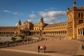 Plaza de EspaÃÂ±a in Seville, Spain. Royalty Free Stock Photo