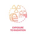 Exposure to radiation concept icon