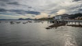 Beautiful View of Castro Urdiales highlights from the Port Royalty Free Stock Photo