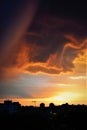 Expresive cloud befor raining evening time Royalty Free Stock Photo