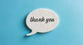 Express appreciation with this bold "THANK YOU" speech bubble message Royalty Free Stock Photo