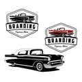 Express classic car logo vector