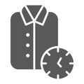 Express cleaning glyph icon, clean and service, shirt sign, vector graphics, a solid pattern on a white background.