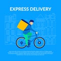 Express delivery. Bike Courier Work Independent Contractor