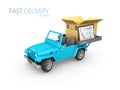 Express Delivery, Fast deliverycar 3d illustration isolated white
