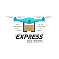 Express delivery icon concept. Drone service, order, worldwide s