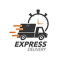 Express delivery icon concept. Pickup with stop watch icon Royalty Free Stock Photo