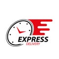 Express delivery icon concept. Watch icon for service, order, fast and free shipping. Royalty Free Stock Photo