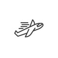 Express delivery plane line icon
