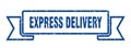 express delivery ribbon. express delivery grunge band sign.