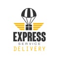 Express delivery service logo design template, vector Illustration on a white background Royalty Free Stock Photo